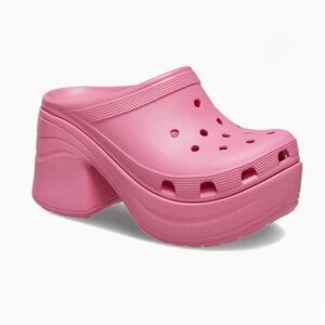 Crocs Siren Platform Clogs Chunky Platform Heel Slip On